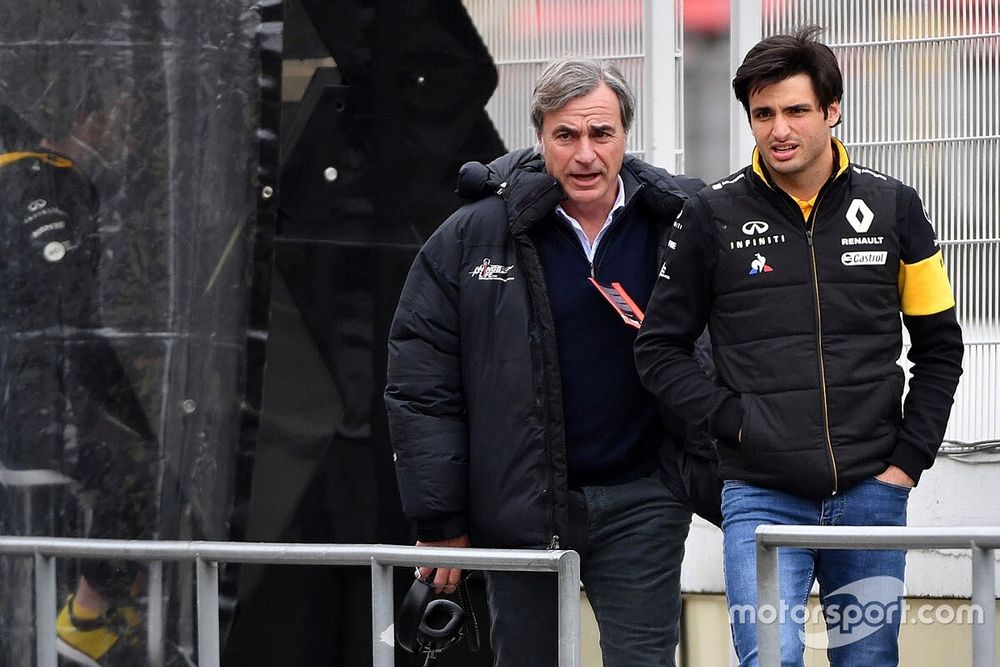 Carlos Sainz Jr., Renault Sport F1 Team con su padre Carlos Sainz