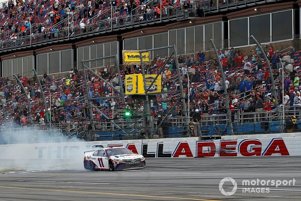 Race winner Denny Hamlin, Joe Gibbs Racing, Toyota Camry