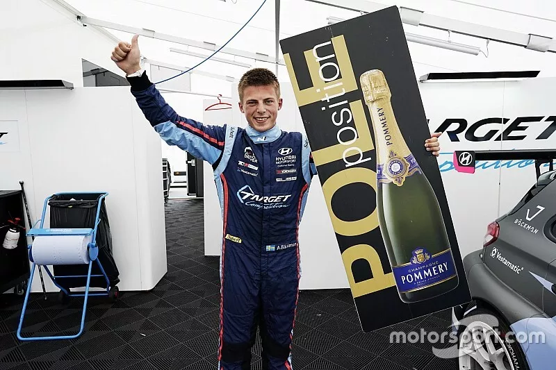 Pole sitter Andreas B&auml;ckman, Target Competition Hyundai i30 N TCR