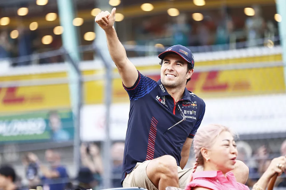 Sergio Perez, Red Bull Racing, in de rijdersparade