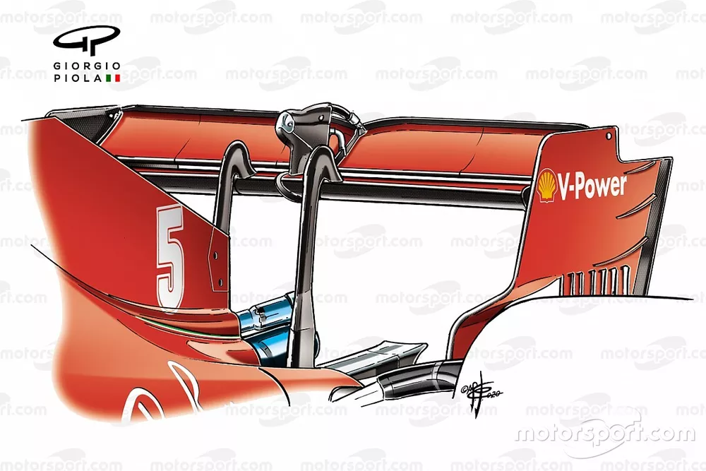 Ferrari SF1000 rear wing detail British GP