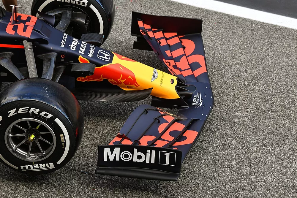Red Bull Racing RB16 front wing detail