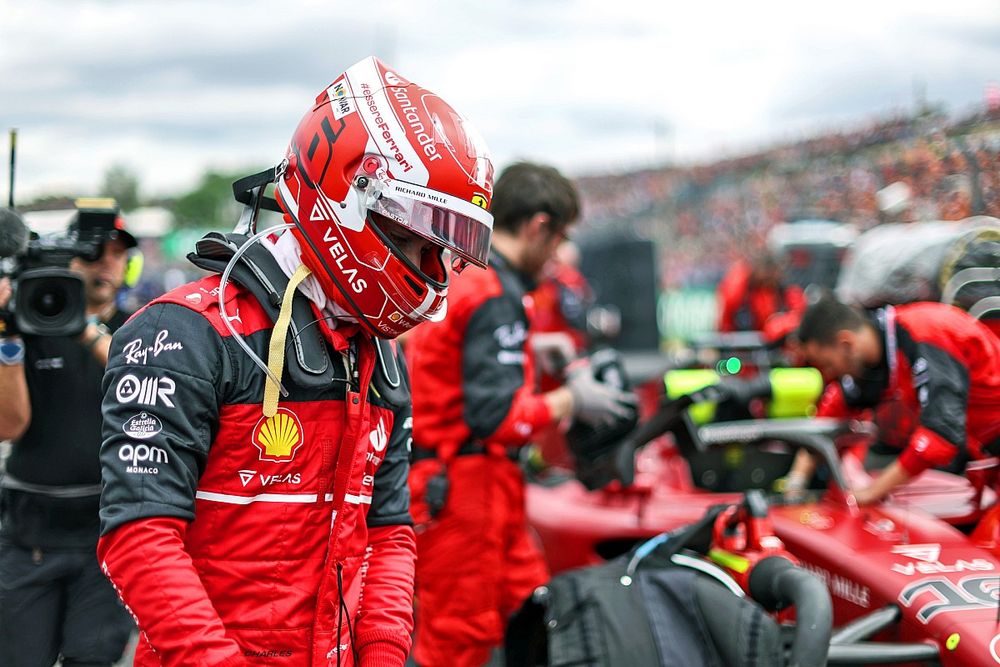 Charles Leclerc, Ferrari, on the grid