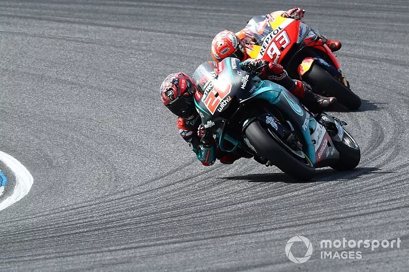 Fabio Quartararo, Petronas Yamaha SRT. Marc Marquez, Repsol Honda Team  
