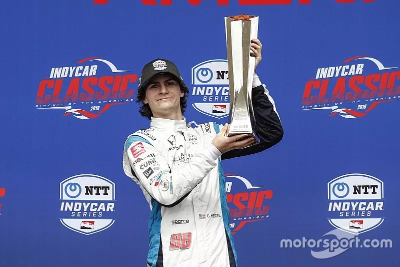 Race Winner Colton Herta, Harding Racing