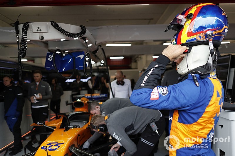 Three treated after McLaren garage fire in Barcelona