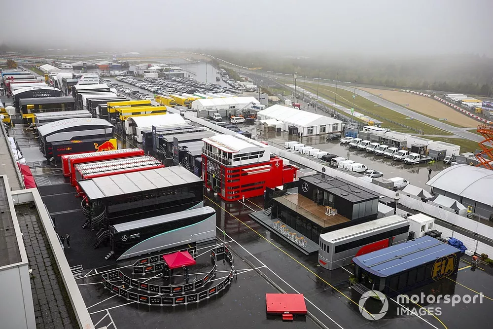 Trucks in the paddock