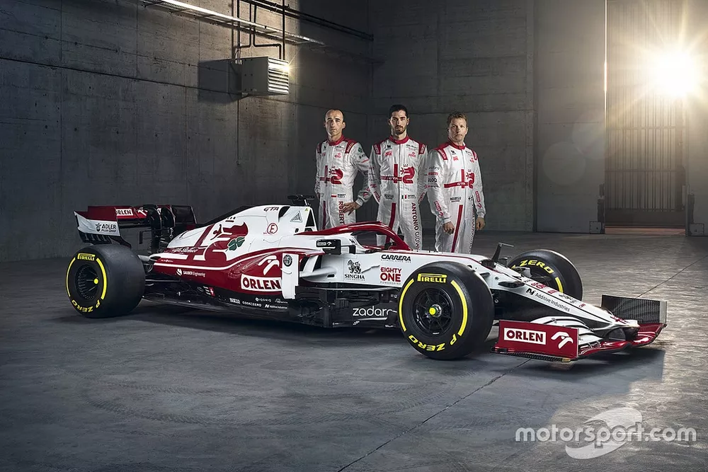 Antonio Giovinazzi, Kimi Raikkonen, Robert Kubica, Alfa Romeo Racing C41