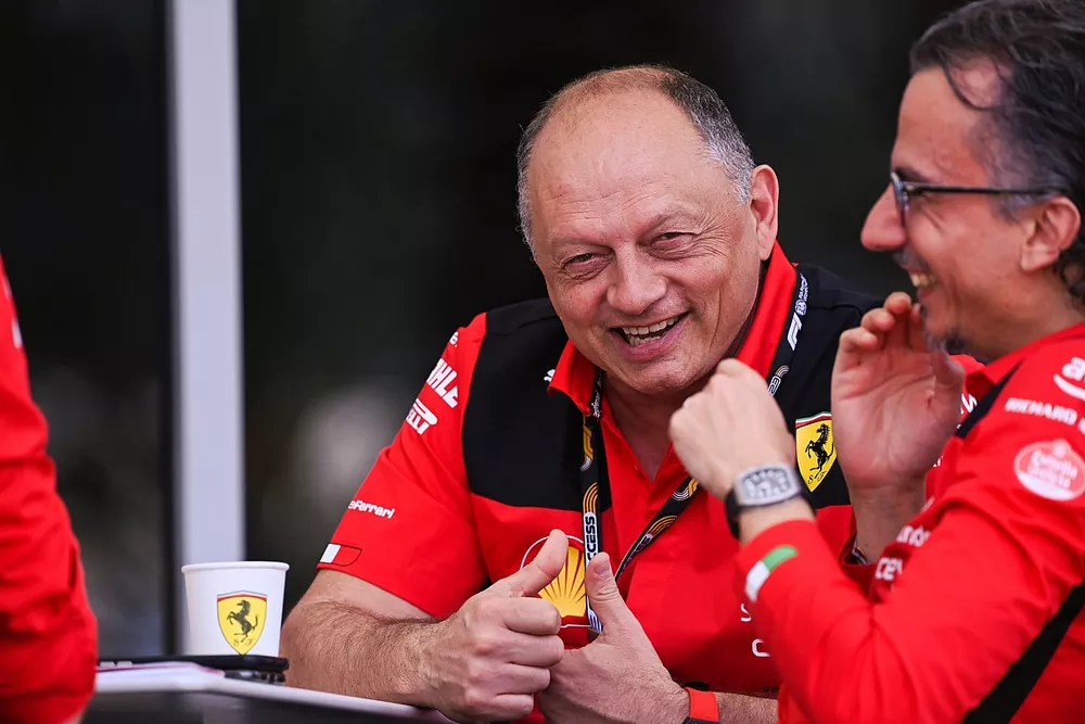 Frederic Vasseur, Team Principal and General Manager, Scuderia Ferrari, Laurent Mekies, Racing Director, Scuderia Ferrari
