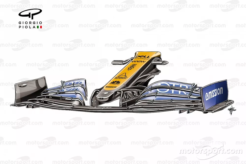 McLaren MCL35 front wing nose