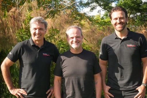 Rubens Barrichello, &Aacute;tila Abreu e Christian Fittipaldi