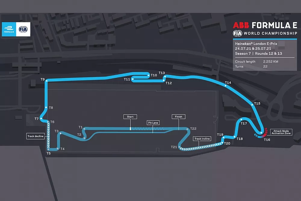 Formula E London track layout