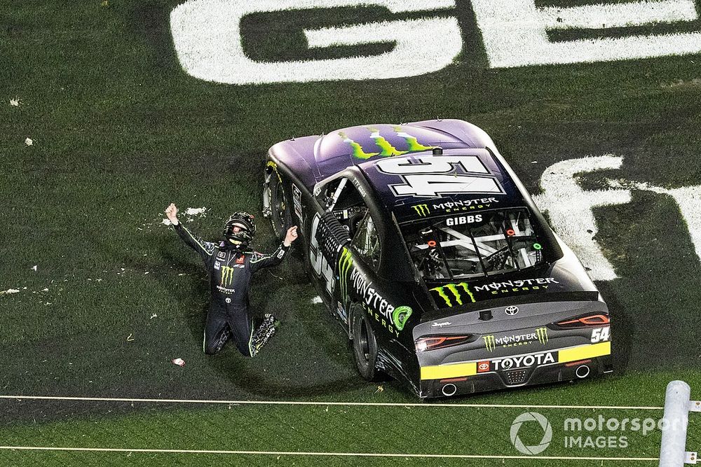 Race winner Ty Gibbs, Joe Gibbs Racing, Toyota