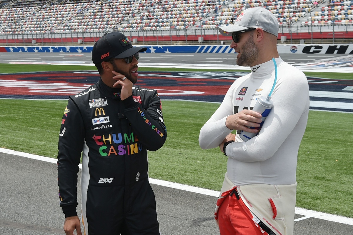 Bubba Wallace shares funny 'retirement' comment after SVG's best oval qualifying