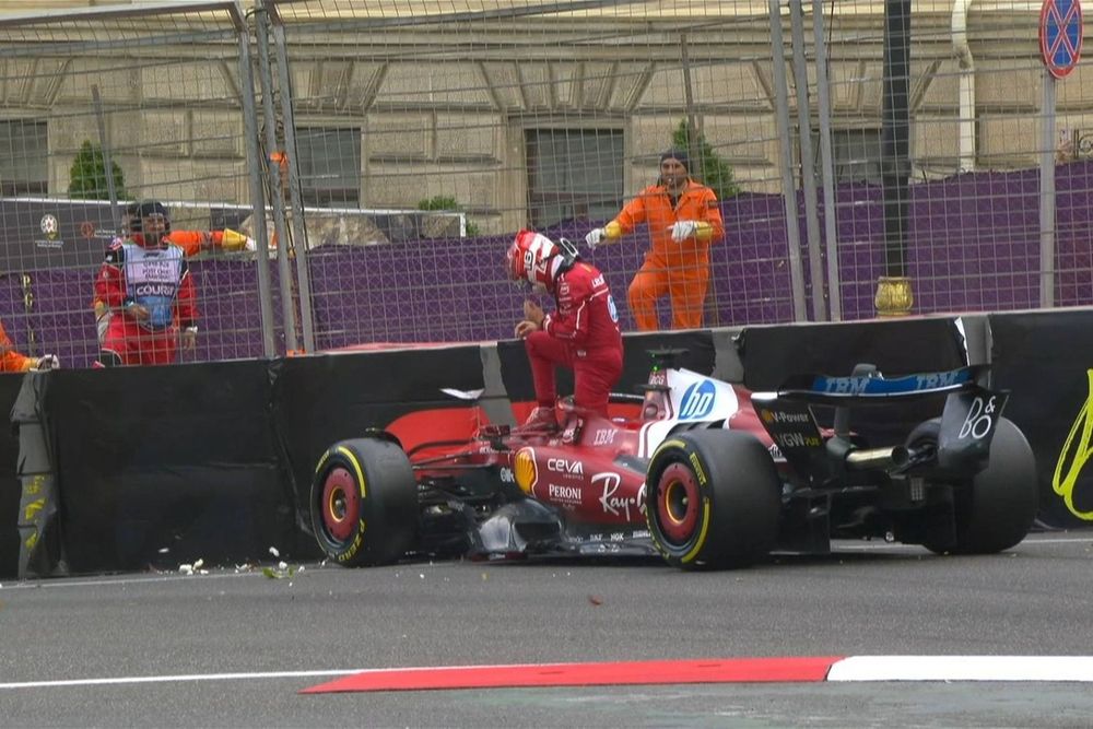 Accidente del Leclerc en Bak&uacute;