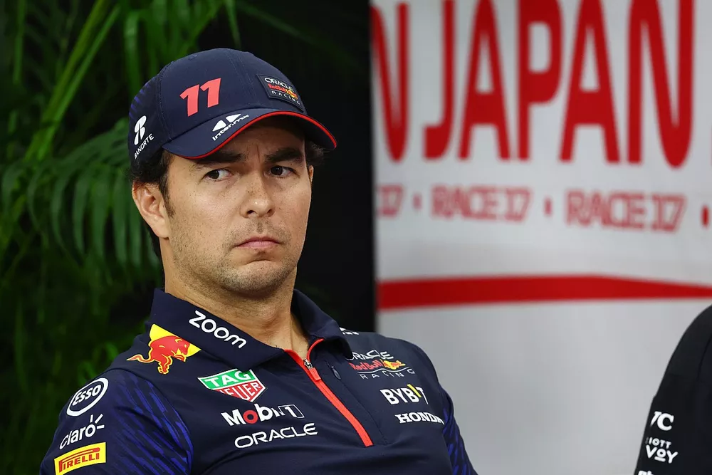 Sergio Perez, Red Bull Racing, en conf&eacute;rence de presse