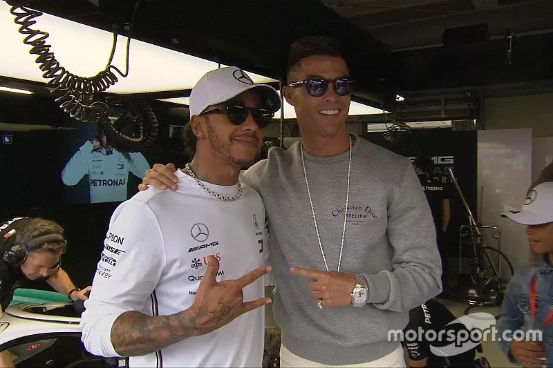 Cristiano Ronaldo e Lewis Hamilton