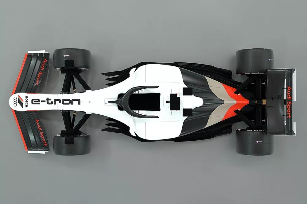 Render del coche de F1 de Audi
