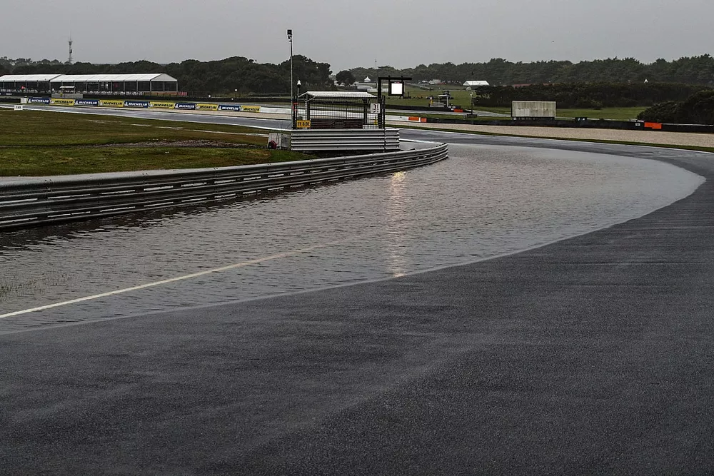 Rain on track