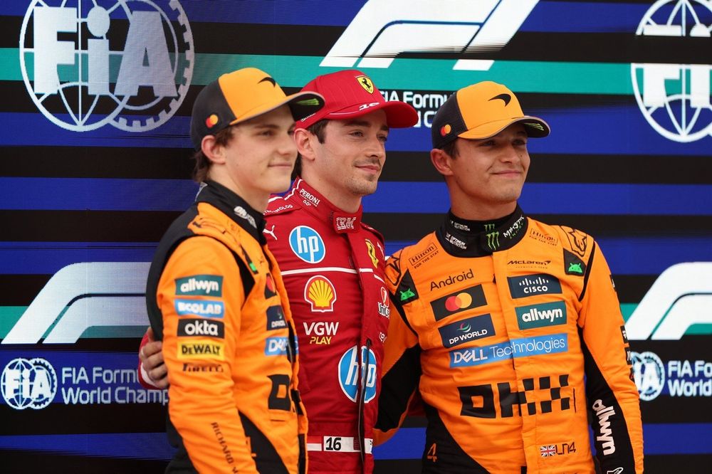 Charles Leclerc, Ferrari, Lando Norris, McLaren, Oscar Piastri, McLaren