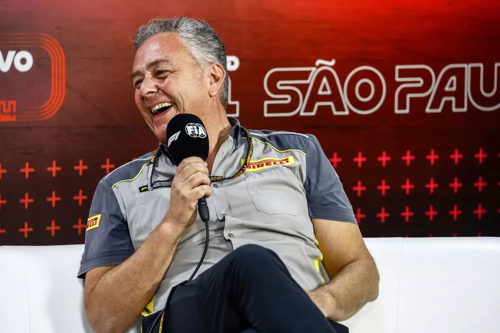 Mario Isola, Racing Manager, Pirelli Motorsport, tijdens de persconferentie van de teamvertegenwoordigers 