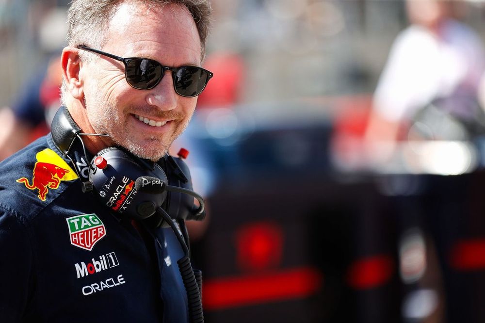 Christian Horner, director del equipo Red Bull Racing, en la parrilla de salida