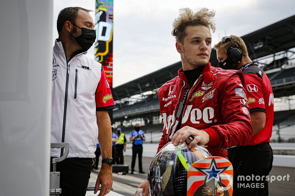 Santino Ferrucci, Rahal Letterman Lanigan Racing Honda with engineer