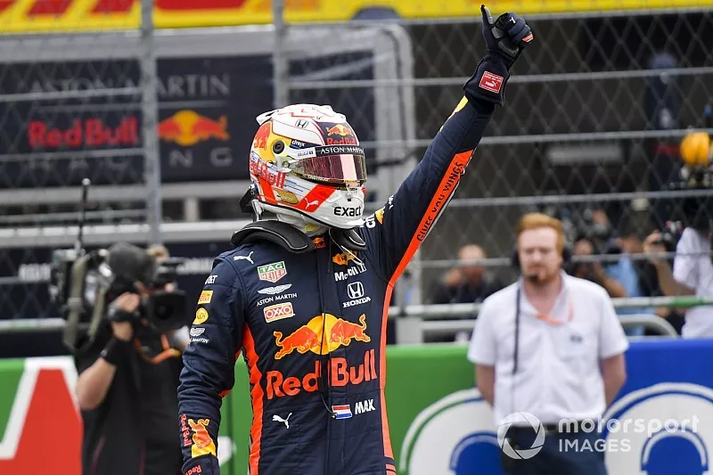 Pole sitter Max Verstappen, Red Bull Racing