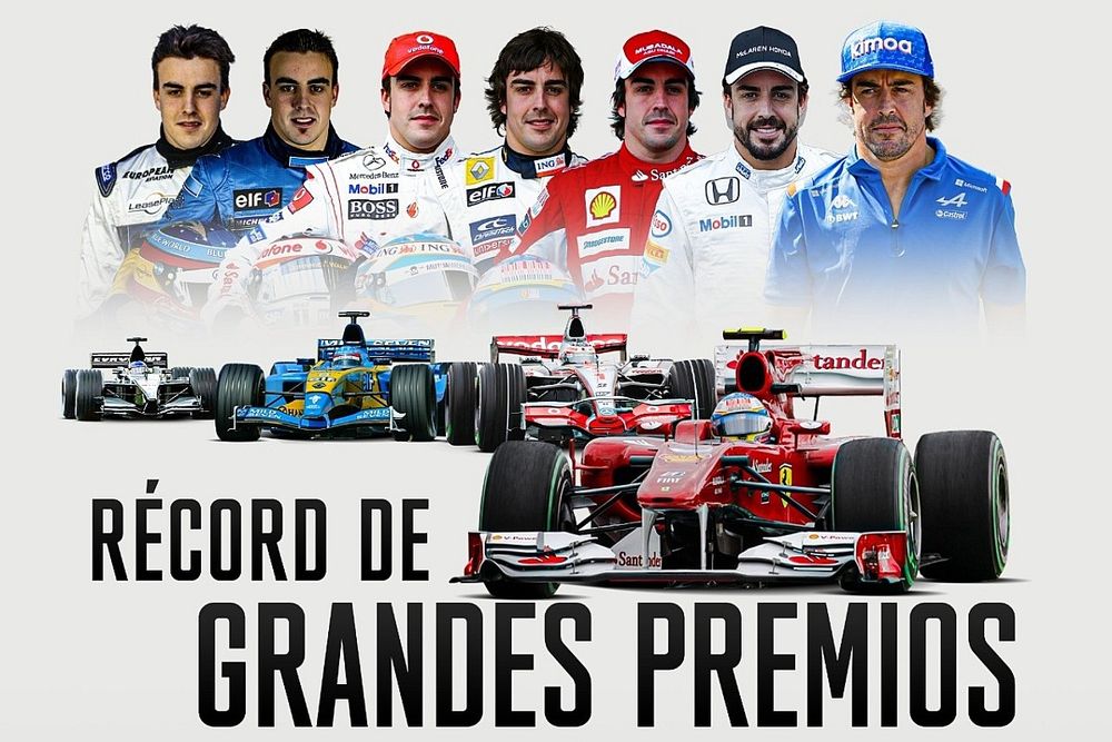 Fernando Alonso, récord histórico de carreras en F1