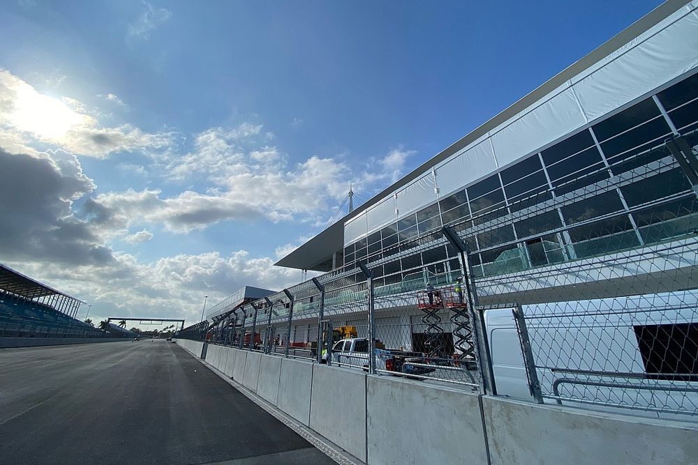 Aspectos de la construcción de la pista para el GP de Miami