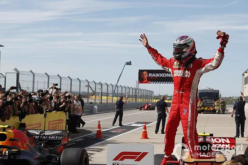 Le vainqueur Kimi Raikkonen, Ferrari SF71H