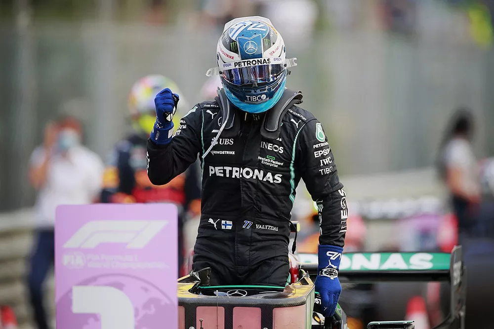Pole sitter Valtteri Bottas, Mercedes