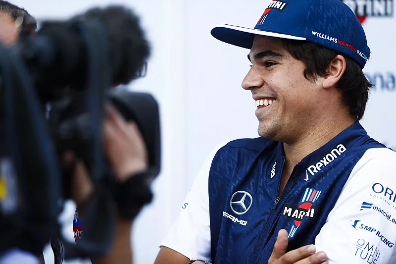 Lance Stroll, Williams Racing, parle &agrave; la presse