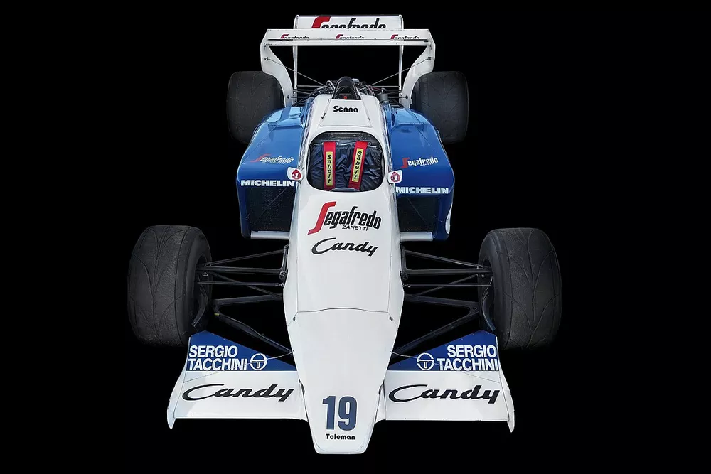 1984 Toleman-Hart TG184-2 of Ayrton Senna