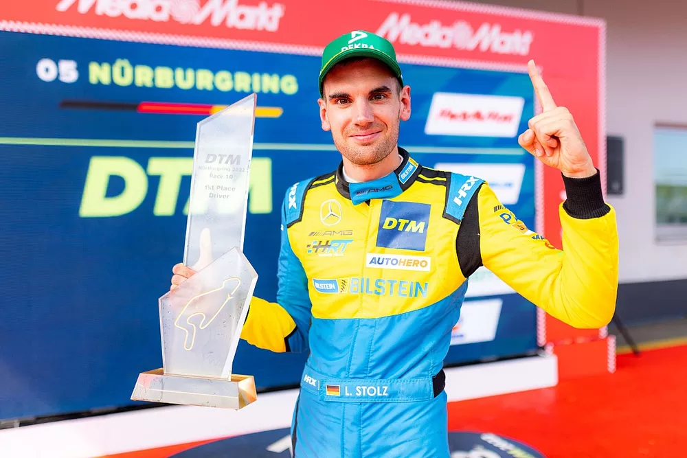 Podium: Race winner Luca Stolz, Mercedes-AMG Team HRT