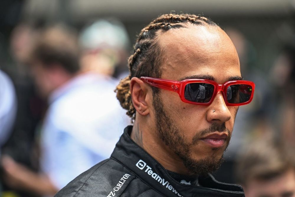 Lewis Hamilton, Mercedes-AMG, on the grid before the race