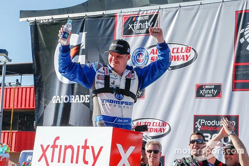 Race Winner Cole Custer, Stewart-Haas Racing, Ford Mustang Thompson Pipe/Haas CNC