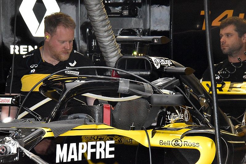 Detalle de la parte delantera del Renault Sport F1 Team RS 18 