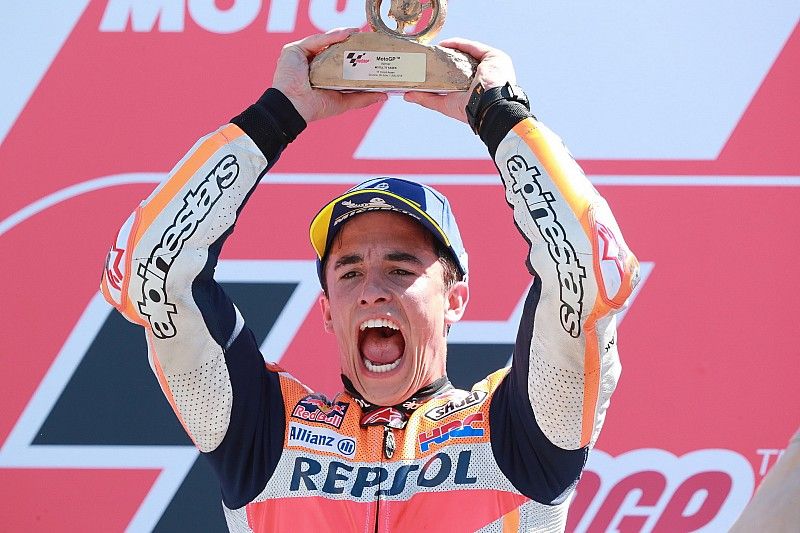 Podio ganador Marc Marquez, Repsol Honda Team