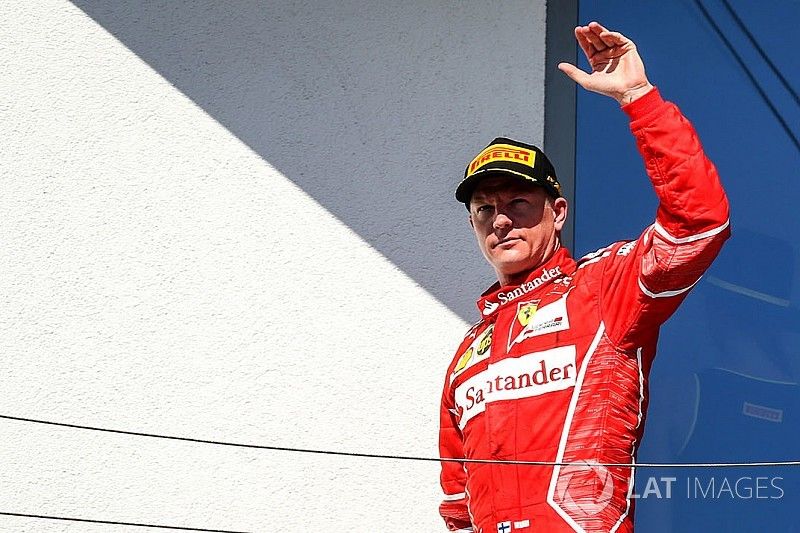 Podio: segundo lugar Kimi Raikkonen, Ferrari