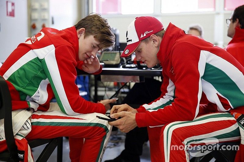Callum Ilott, Prema Powerteam, Dallara F317 - Mercedes-Benz and Mick Schumacher, Prema Powerteam, Da