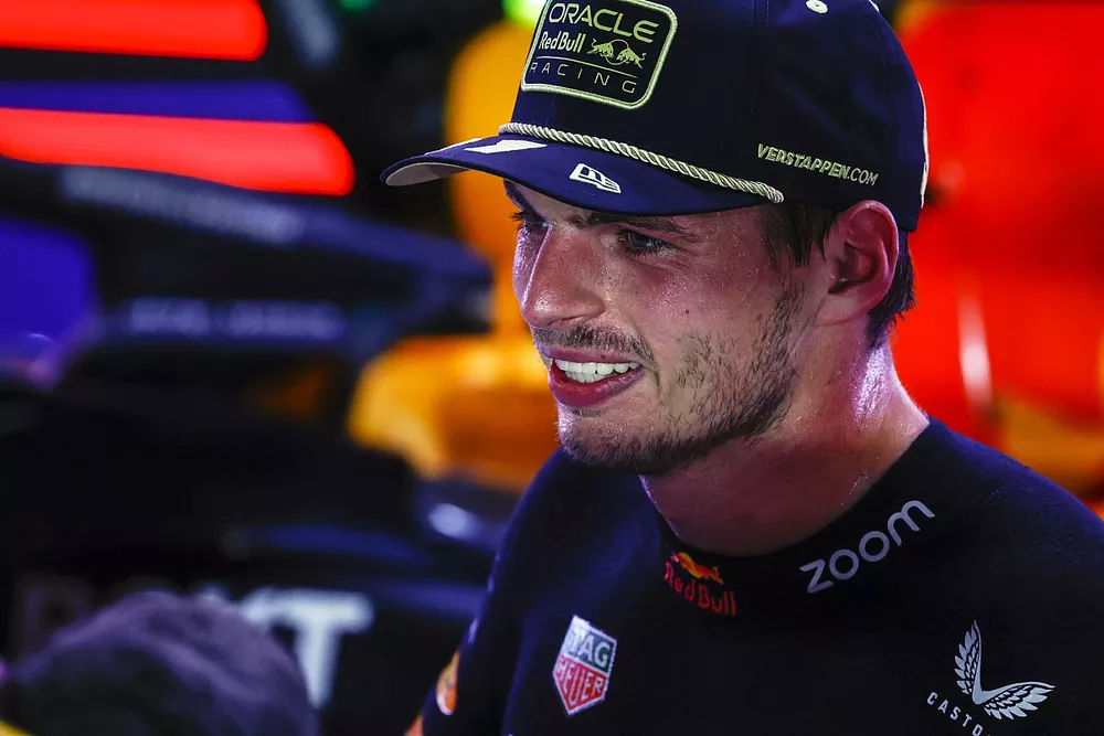 Max Verstappen, Red Bull Racing, 1st position, in Parc Ferme