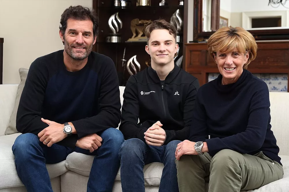 Mark Webber, Oscar Piastri y Ann Webber