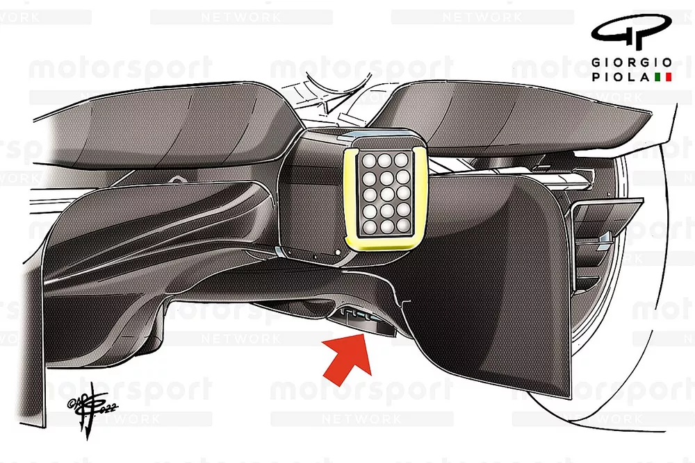 Detalle del difusor del Red Bull Racing RB18