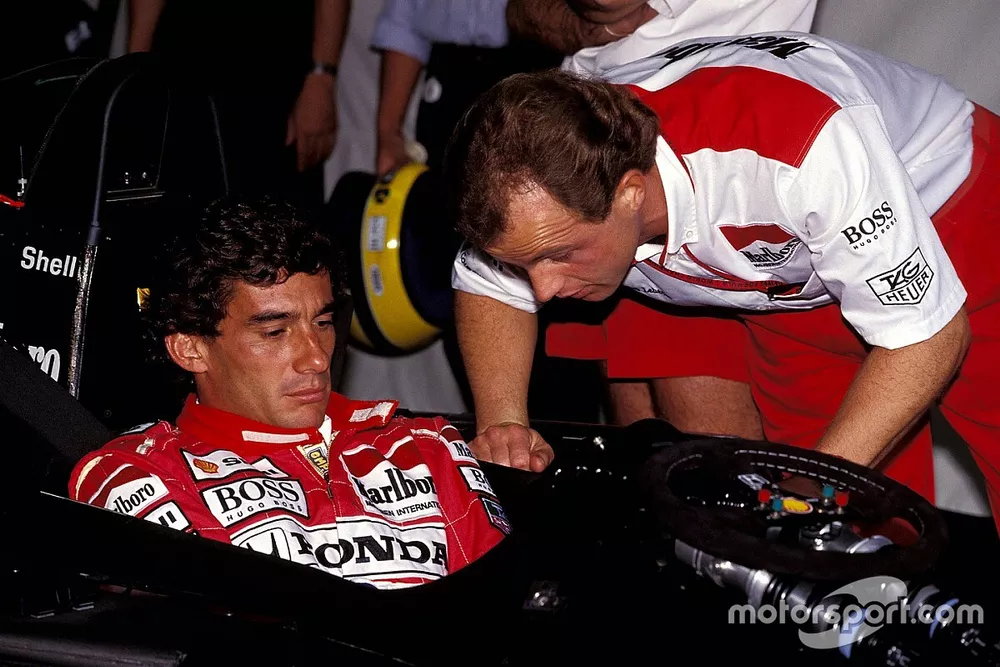 Ayrton Senna, McLaren met fysiotherapeut Josef Leberer