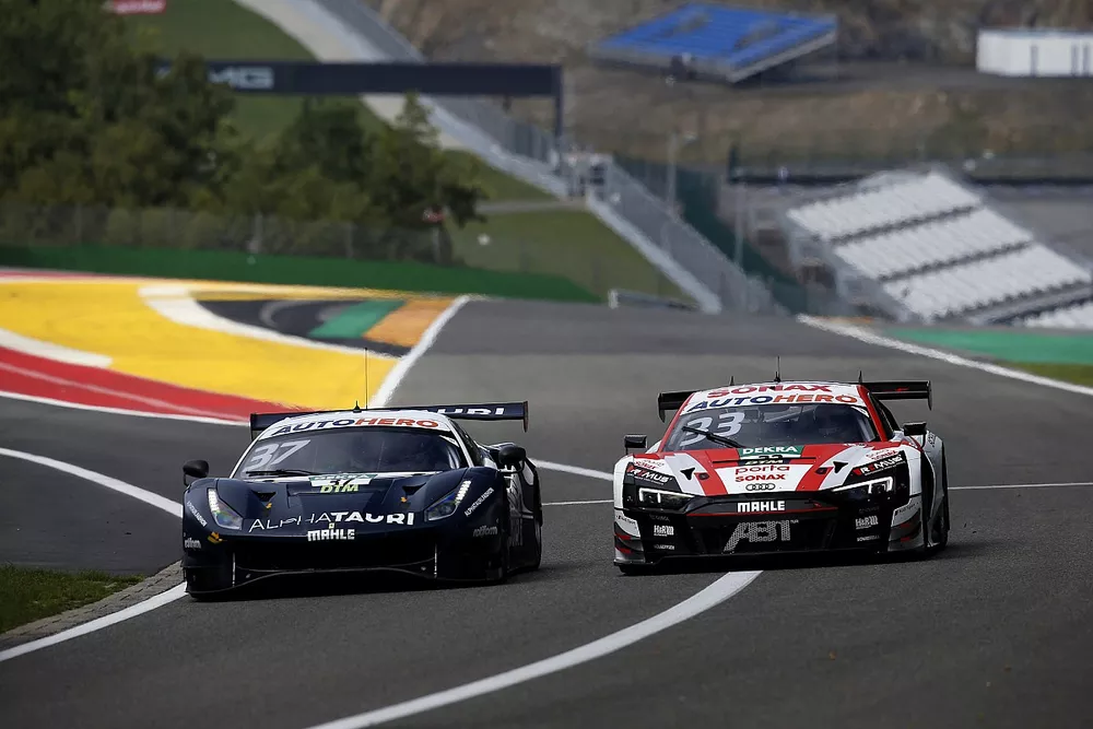 Nick Cassidy, AF Corse Ferrari 488 GT3 Evo, Rene Rast, Team ABT Sportsline Audi R8 LMS GT3