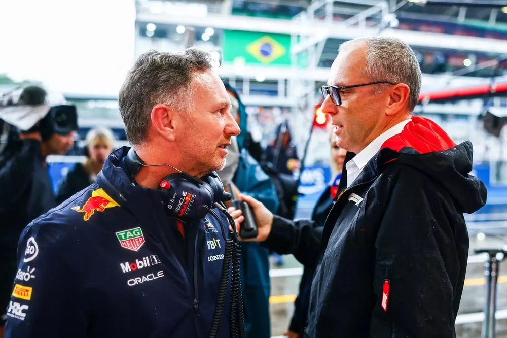 Christian Horner, Team Principal Red Bull Racing, Stefano Domenicali, CEO of the Formula One Group