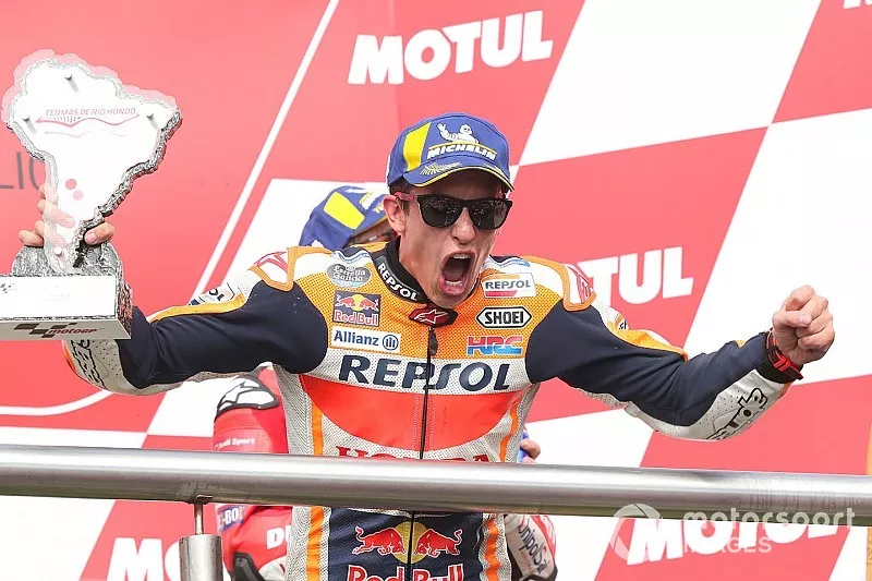 Podio: Marc M&aacute;rquez, ganador de la carrera