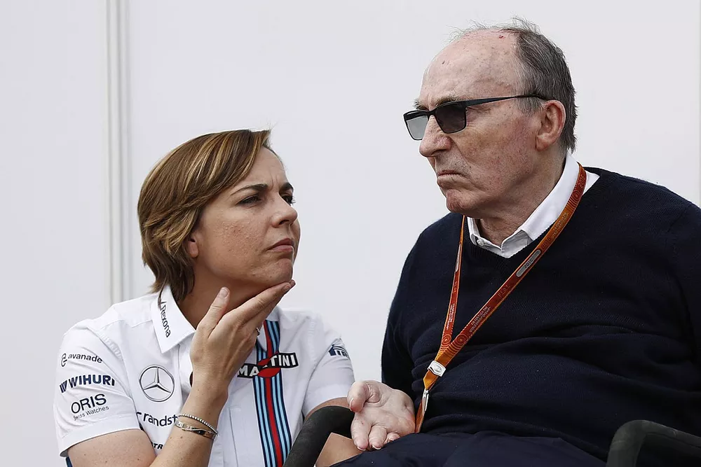Claire Williams, Williams Deputy Team Principal with her father Sir Frank Williams, Team Principal