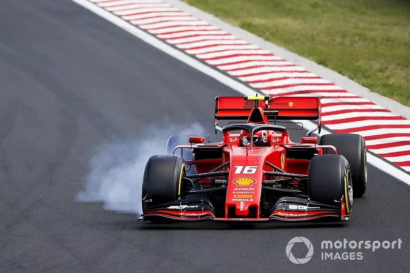 Charles Leclerc, Ferrari SF90 bloquea